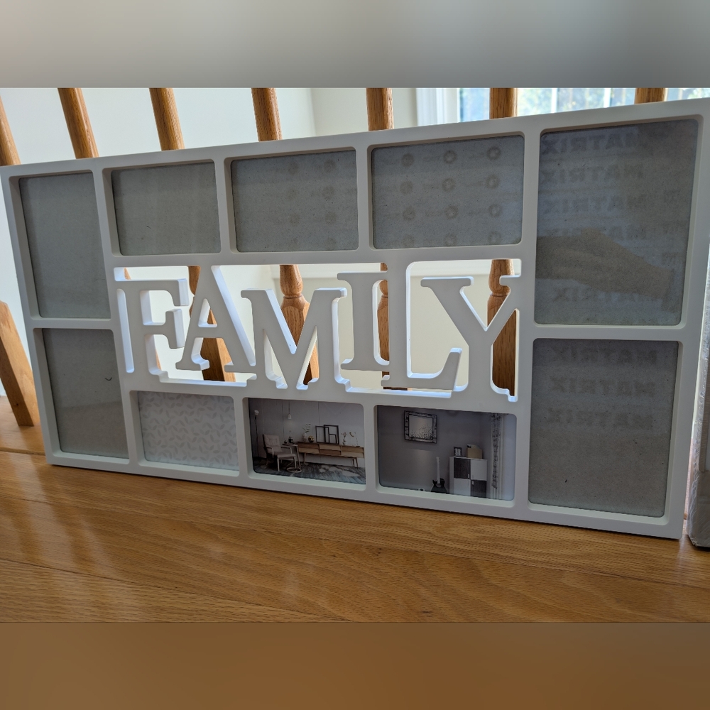 White "Family" Collage Photo Frame